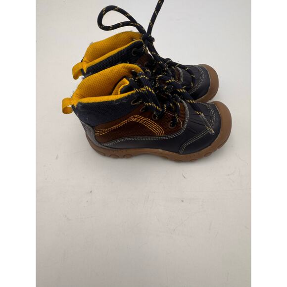 Carter’s Kids Waterproof Winter Boots. Toddler Size 7, Navy/Yellow, Durable - Picture 1 of 5